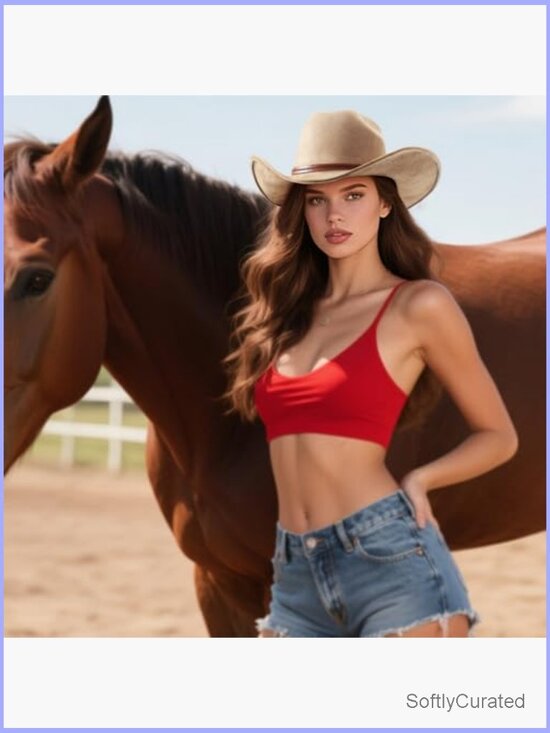 Wide Brim Western Cowboy Cowgirl Hat with Belt Buckle Rolled Brims